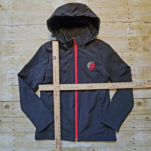 NBA G-III by Carl Banks Portland Trailblazers Full Zip Hoodie Tech Jacket Small - Picture 5 of 7
